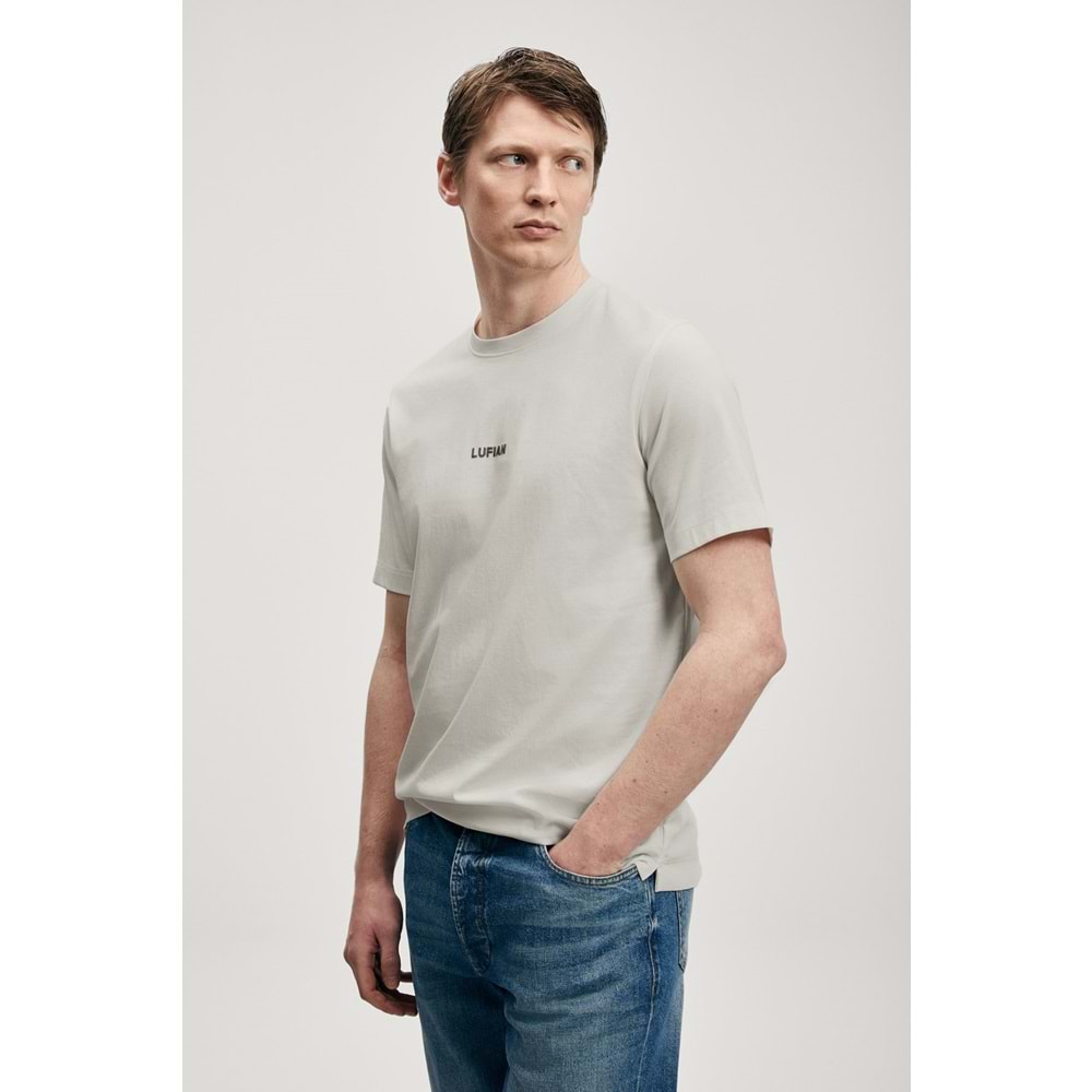 Lufian 111020322 Marcus Modern Grafik T- Shirt Tişört Erkek Tişort