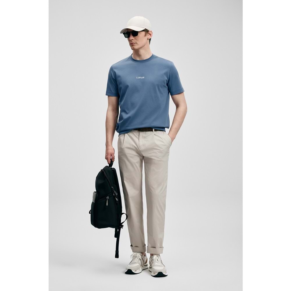 Lufian 111020322 Marcus Modern Grafik T- Shirt Tişört Erkek Tişort