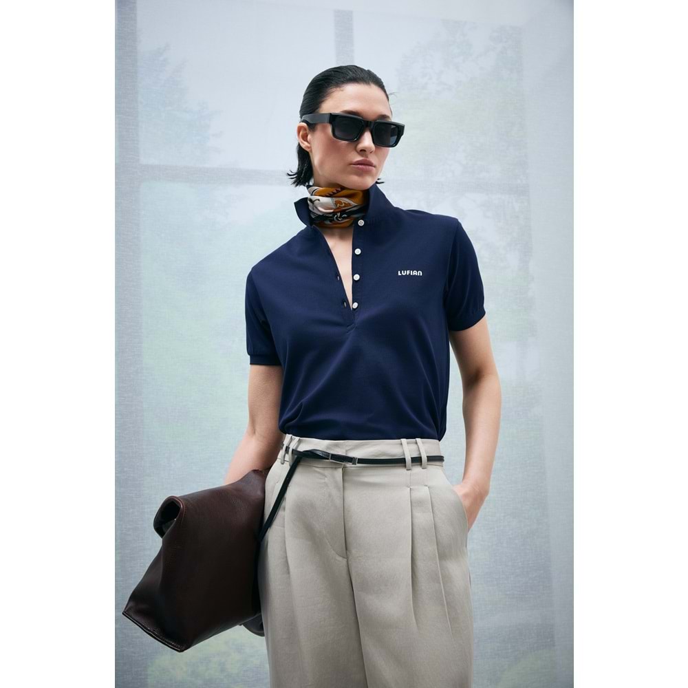 Lufian 121040002 Anka Polo Yaka T-Shirt Kadın Tişört
