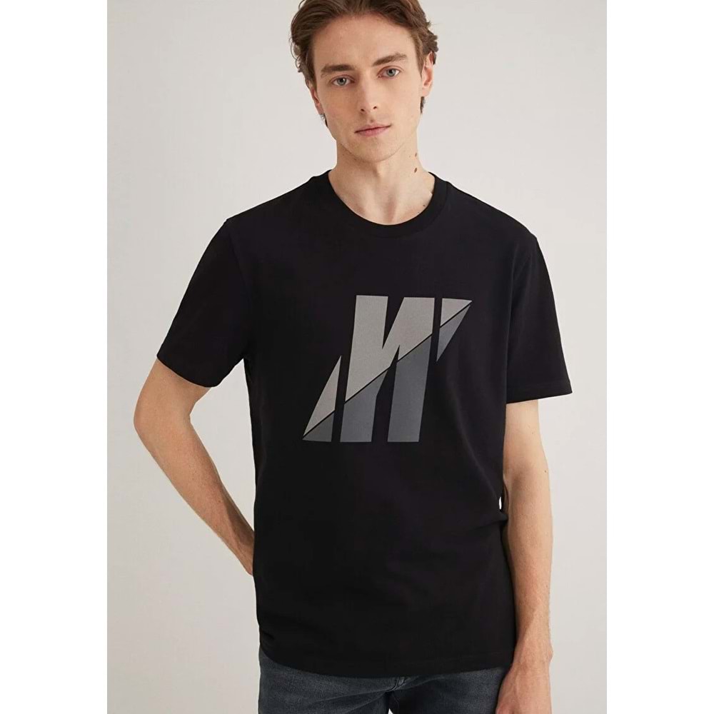 Mavi M0612174-900 Mavi Pro Logo Baskılı Reflektör Detaylı Tişört Erkek T-Shirt