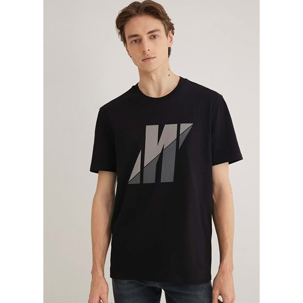 Mavi M0612174-900 Mavi Pro Logo Baskılı Reflektör Detaylı Tişört Erkek T-Shirt