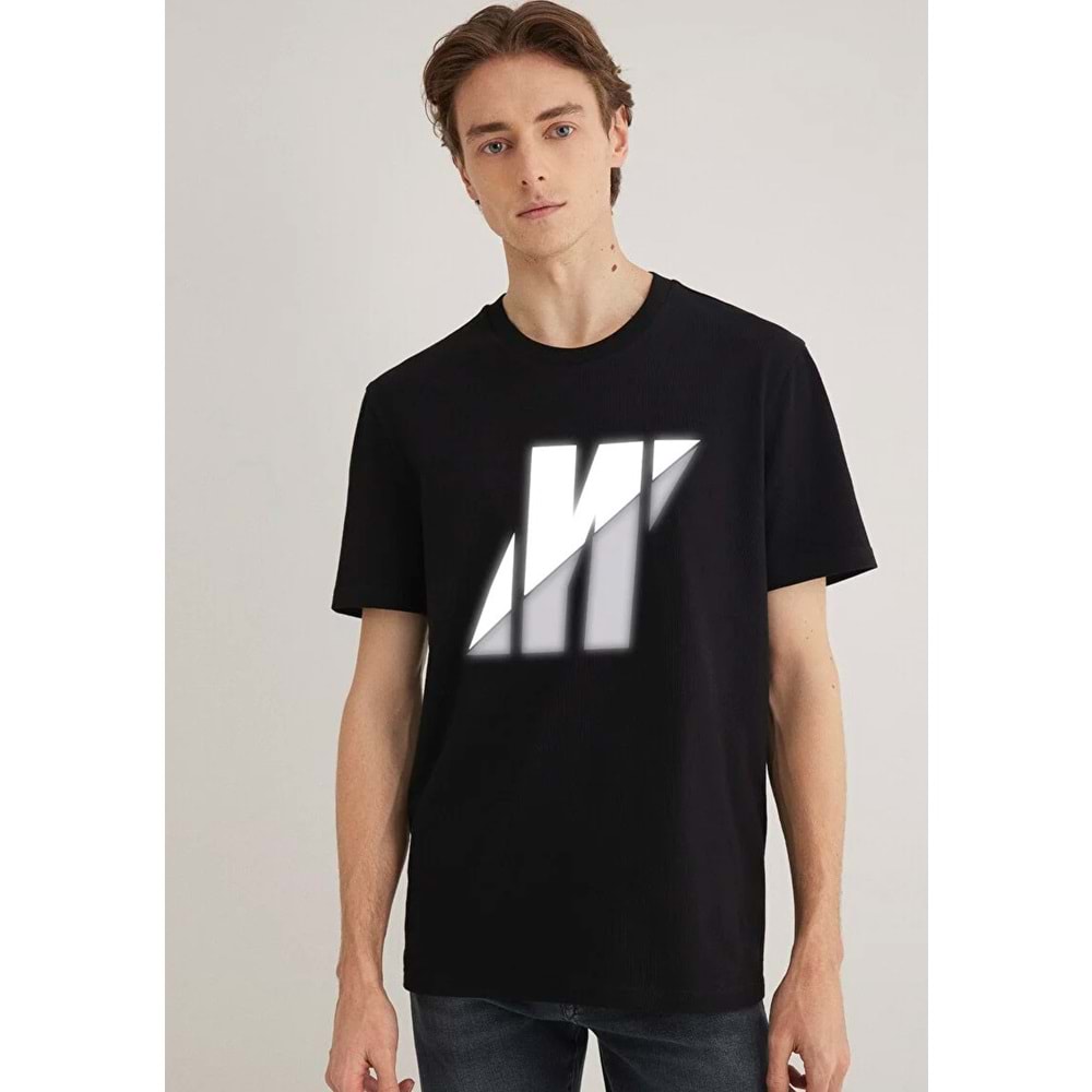 Mavi M0612174-900 Mavi Pro Logo Baskılı Reflektör Detaylı Tişört Erkek T-Shirt