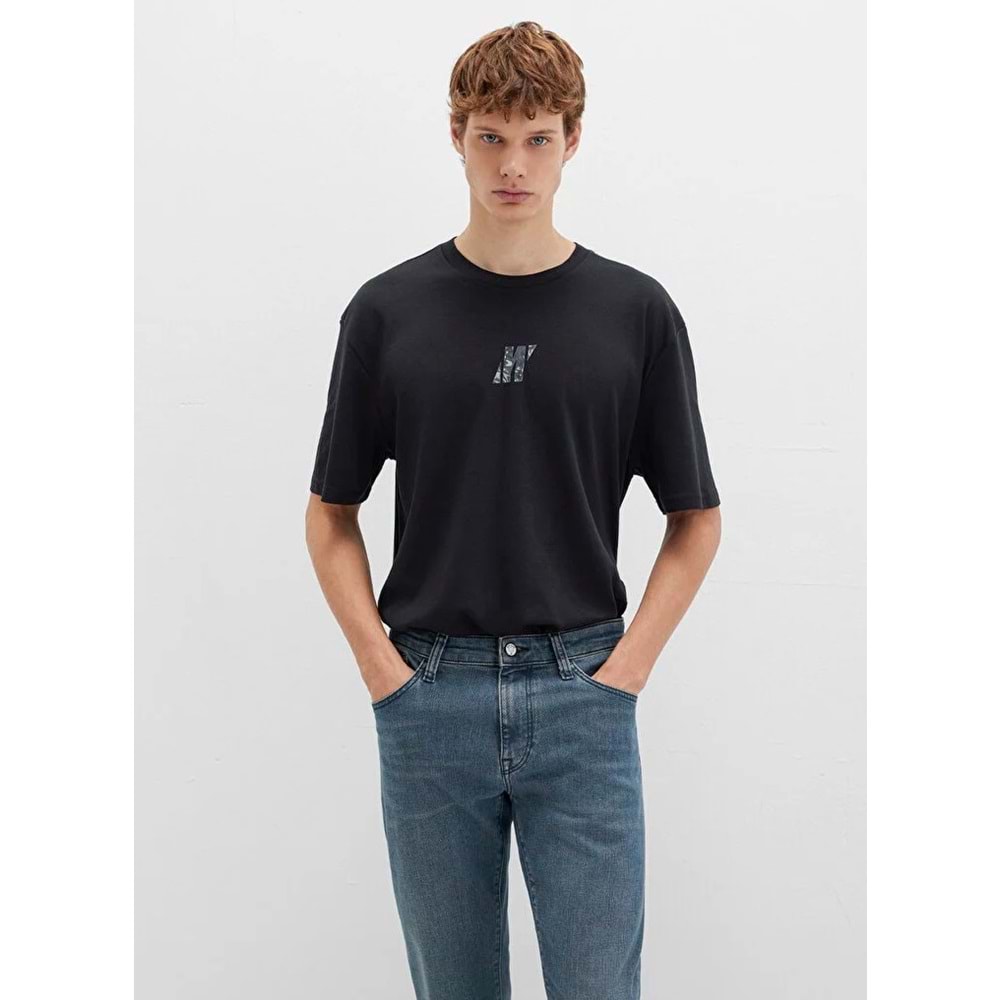 Mavi M0612189-900 Pro Logo Baskılı Tişört Erkek T-Shirt