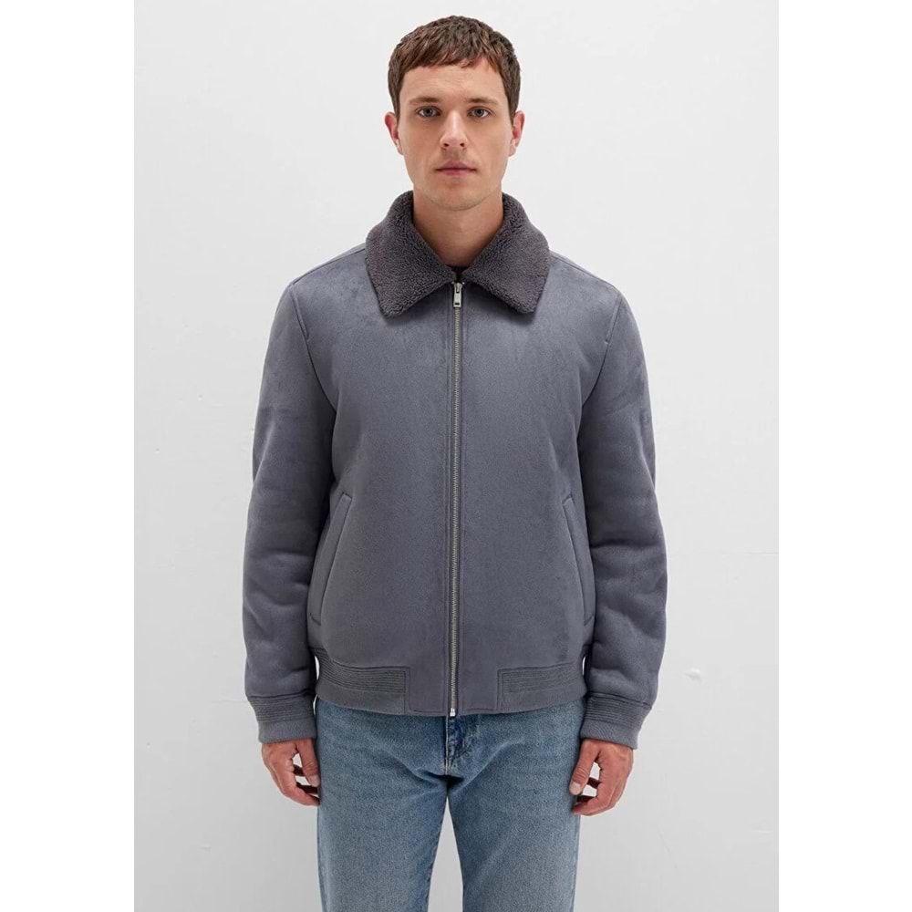 Mavi M0110450-80776 Suni Kürk Detaylı Suni Süet Ceket Erkek Ceket