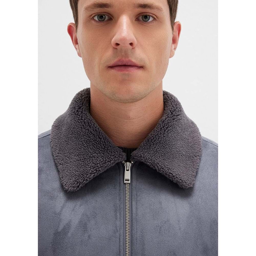 Mavi M0110450-80776 Suni Kürk Detaylı Suni Süet Ceket Erkek Ceket