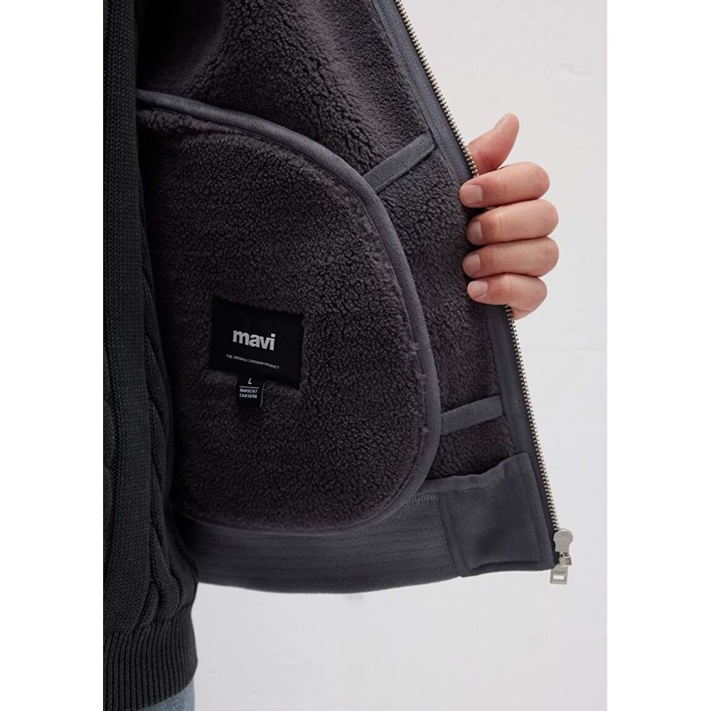 Mavi M0110450-80776 Suni Kürk Detaylı Suni Süet Ceket Erkek Ceket