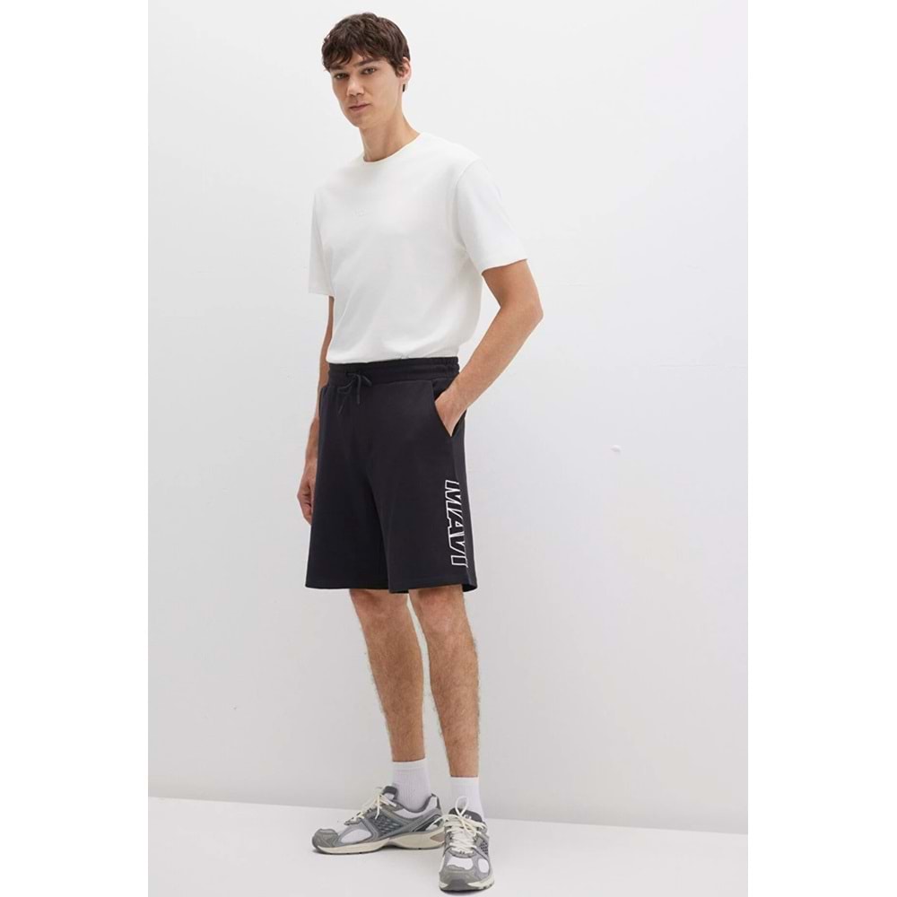 Mavi M0410225-900 Mavi Baskılı Erkek Şort