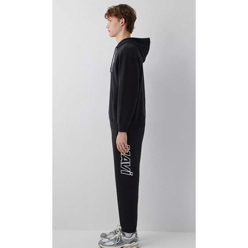 Mavi M0S10196-900 Mavi Logo Baskılı Kapüşonlu Erkek Sweatshirt