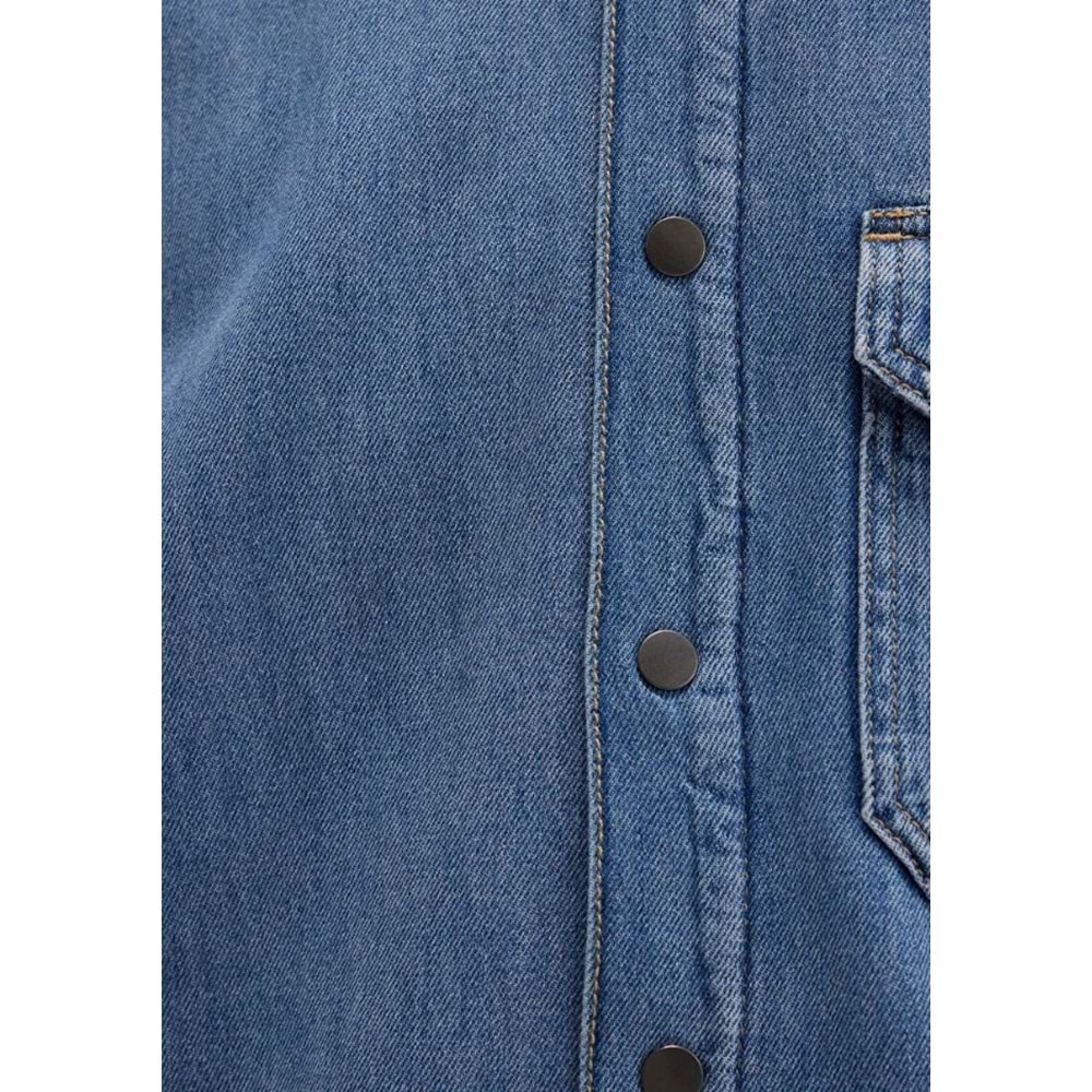 Mavi 0211186-88559 Jeremy Classic Denim Süni Kürklü Indigo Mavisi Erkek Kot Ceket