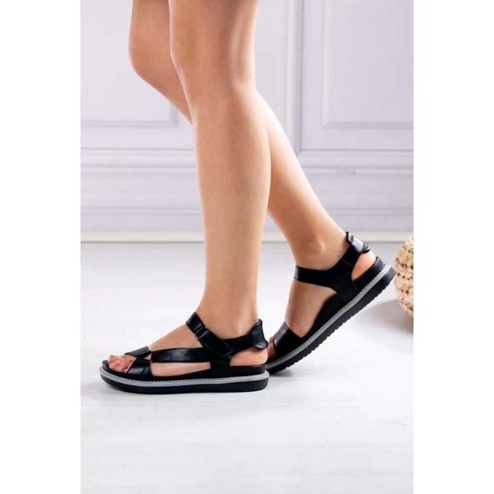 Venüs Sisu Hakiki Deri Comfort Ortopedik Kadın Sandalet