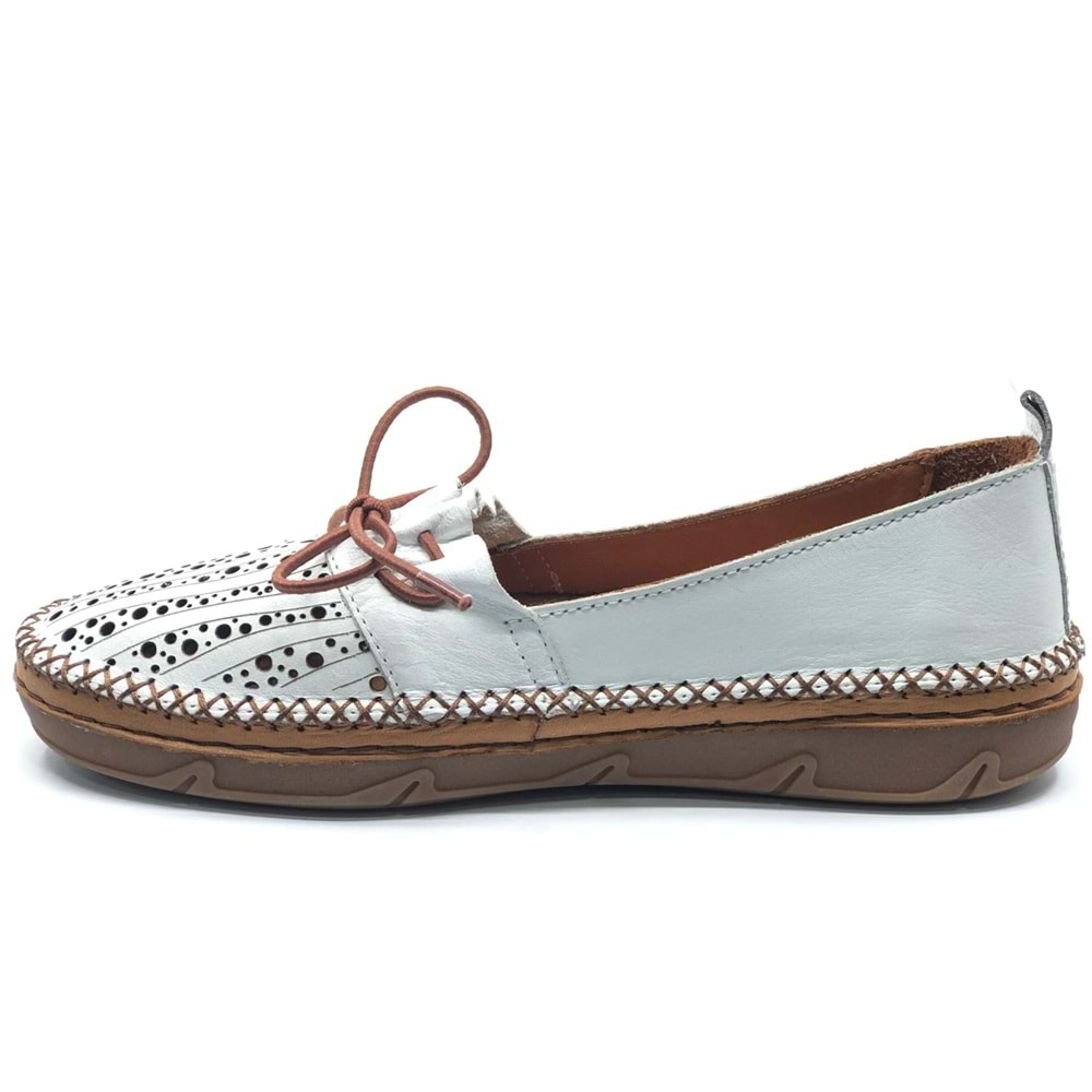 Venüs Brower Hakiki Deri Kadın Babet Ayakkabı