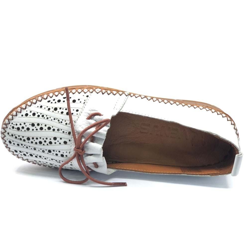 Venüs Brower Hakiki Deri Kadın Babet Ayakkabı