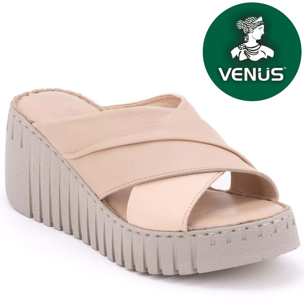 Venüs Astik Hakiki Deri Kadın Terlik