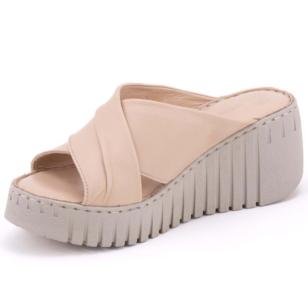 Venüs Astik Hakiki Deri Kadın Terlik