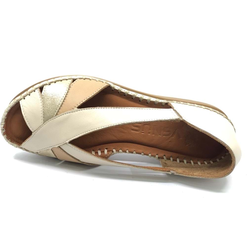 Venüs Nahar Hakiki Deri Comfort Ortopedik Kadın Sandalet