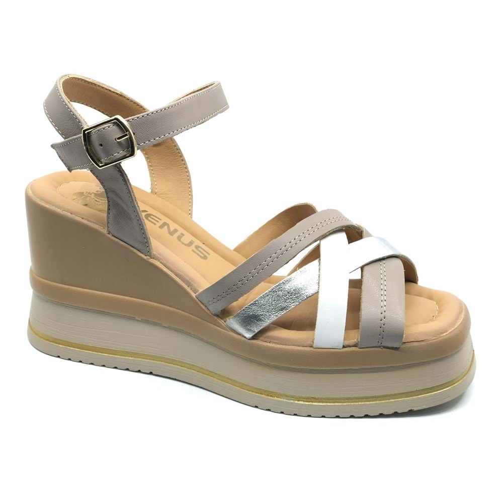 Venüs Helis Hakiki Deri Comfort Ortopedik Kadın Sandalet
