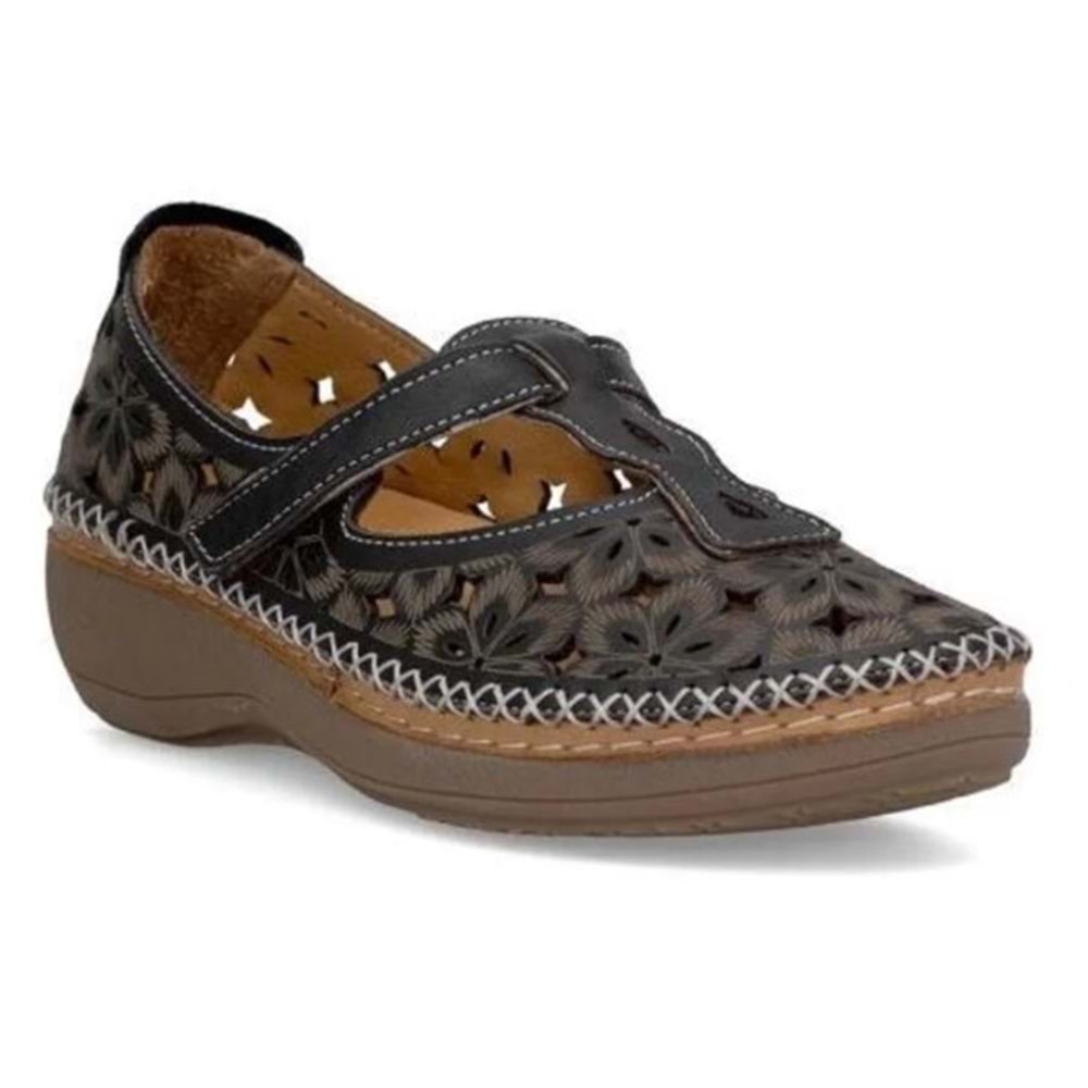 Venüs Vingii Hakiki Deri Kadın Babet Ayakkabı