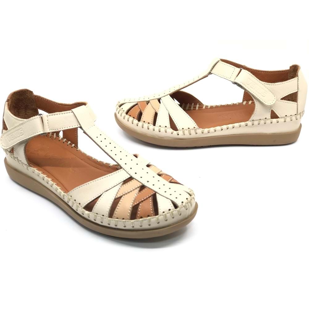 Venüs Margit Hakiki Deri Comfort Ortopedik Kadın Sandalet