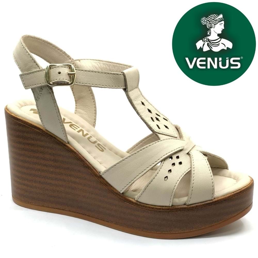 Venüs Ripley Hakiki Deri Comfort Ortopedik Dolgu Taban Kadın Sandalet