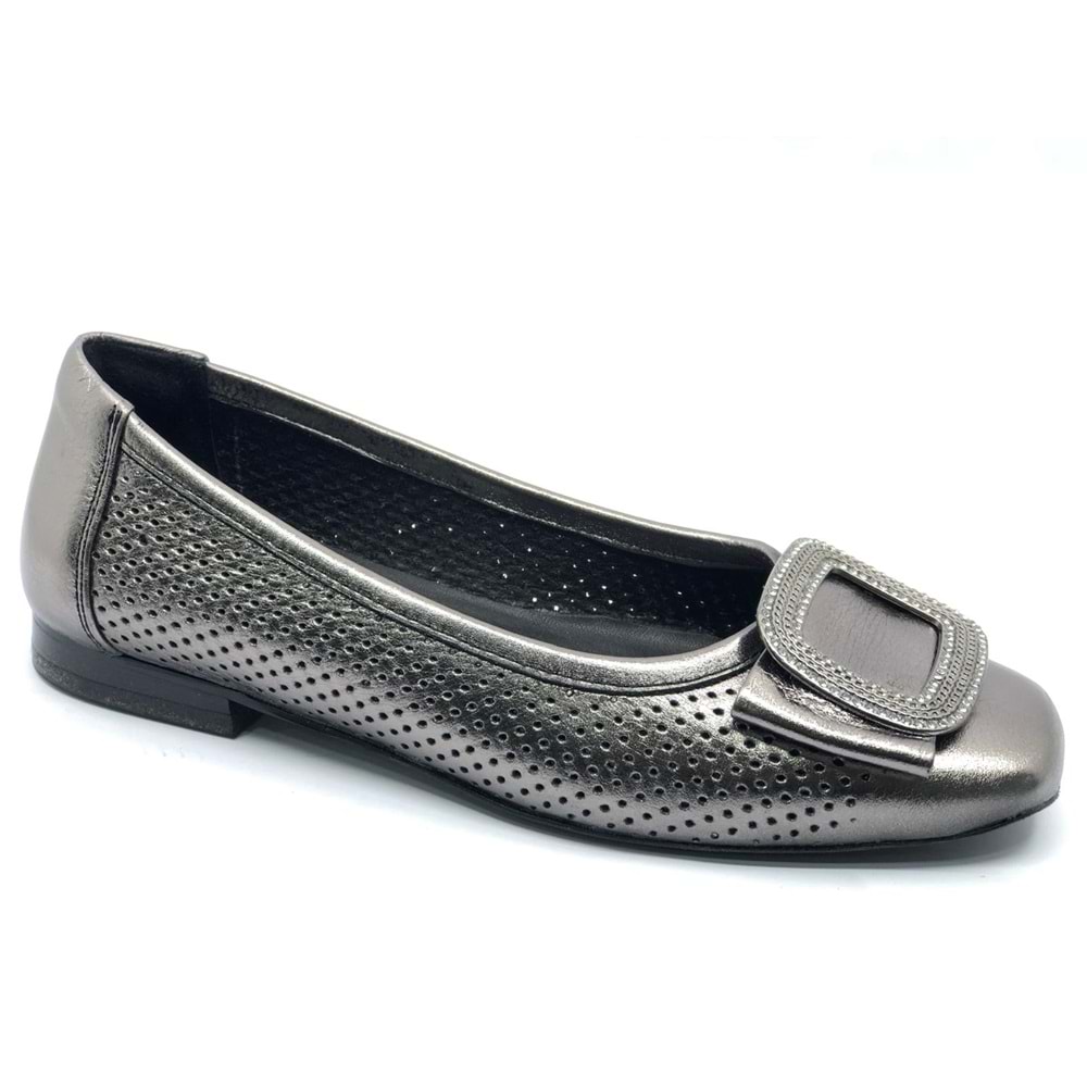 Venüs Pigi Hakiki Deri Kadın Babet Ayakkabı