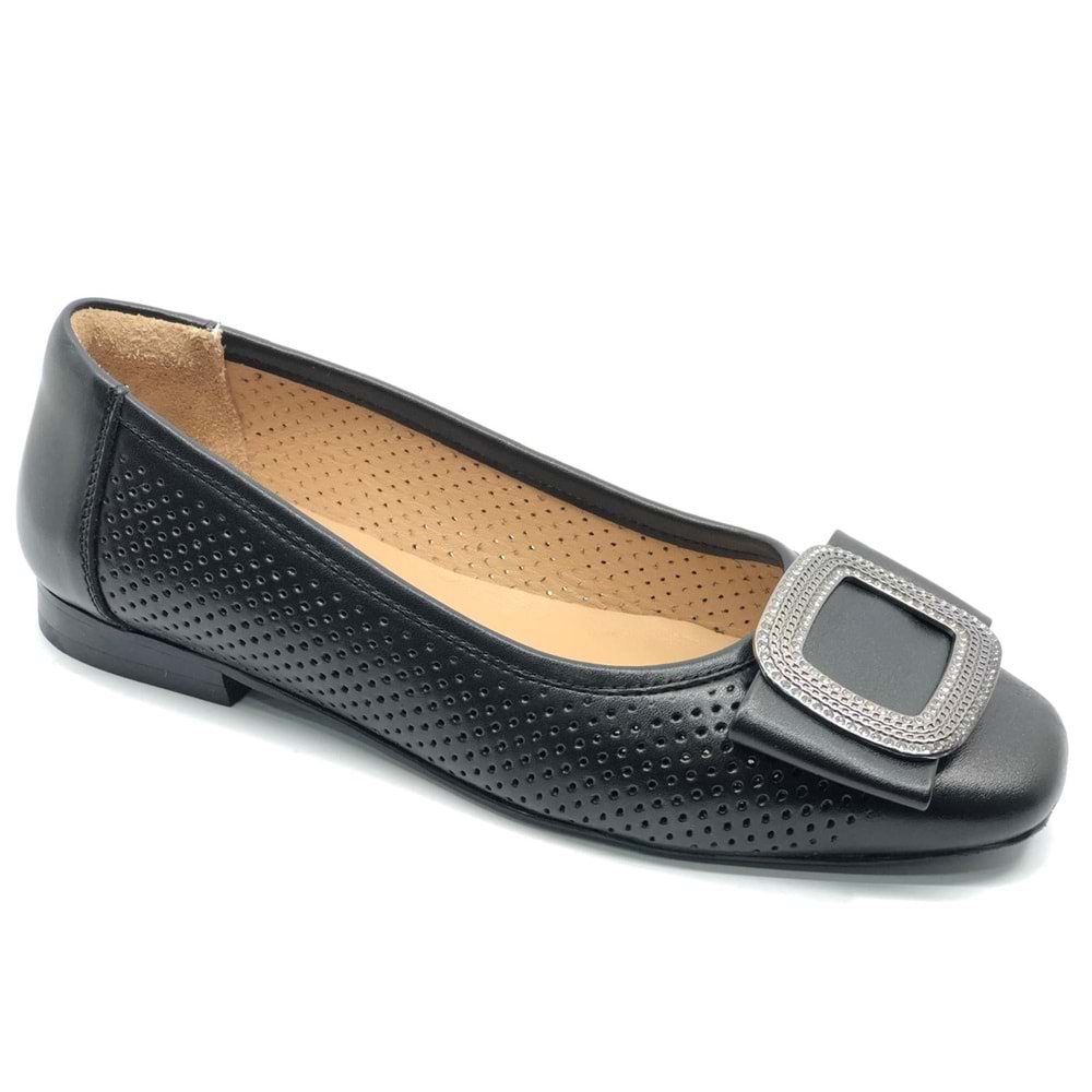 Venüs Pigi Hakiki Deri Kadın Babet Ayakkabı