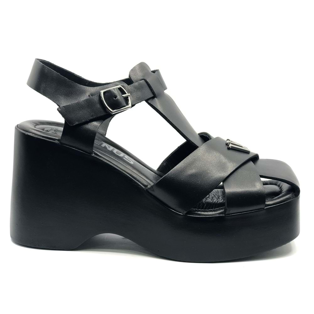 Venüs Ruffer Hakiki Deri Comfort Ortopedik Kadın Sandalet