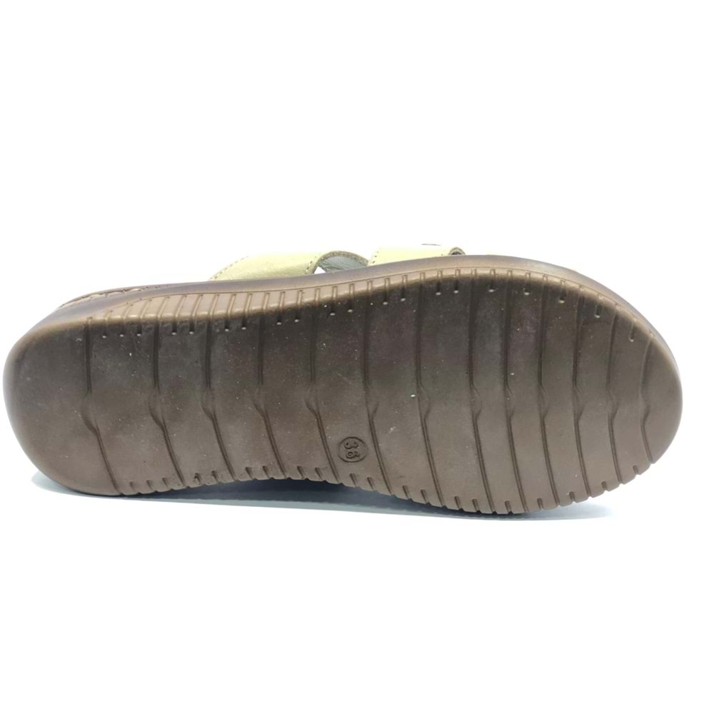 Venüs Roz Hakiki Deri Kadın Terlik