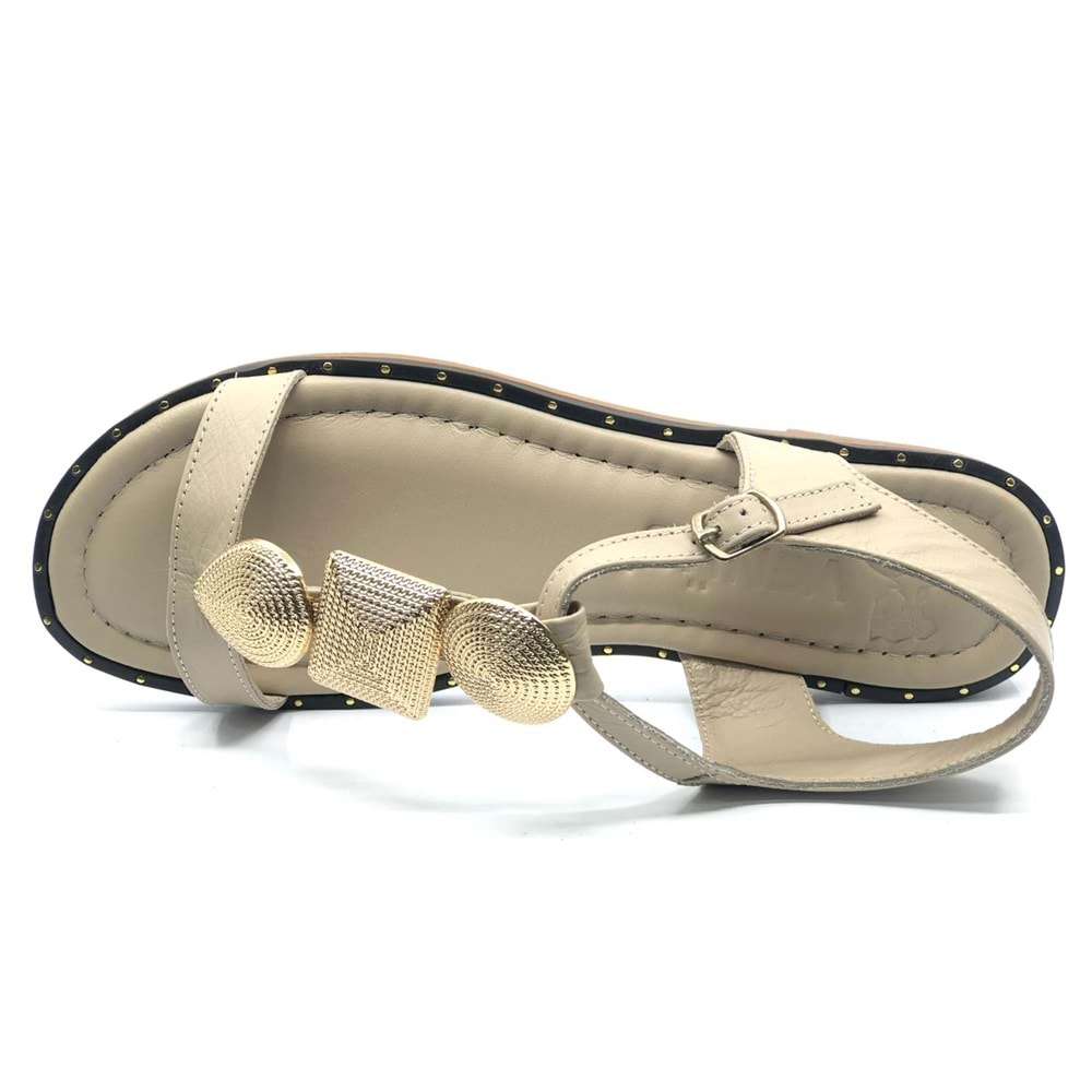 Venüs Elguh Hakiki Deri Comfort Ortopedik Kadın Sandalet