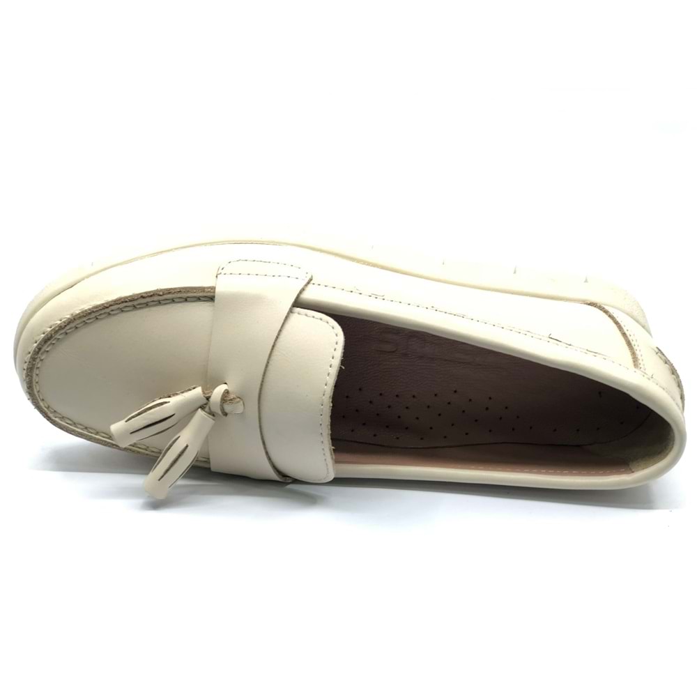 Venüs Piske Hakiki Deri Kadın Babet Ayakkabı