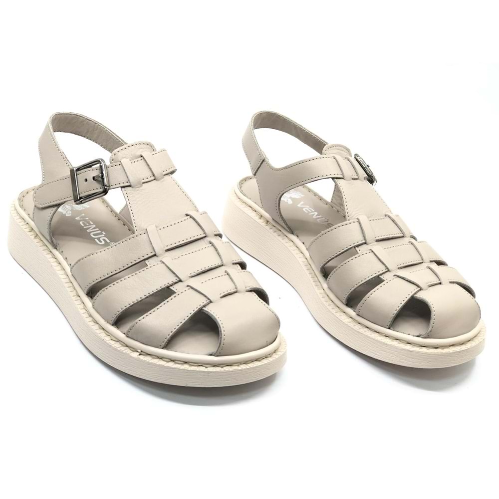 Venüs Yavanna Hakiki Deri Comfort Ortopedik Kadın Sandalet