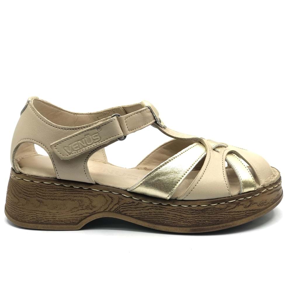 Venüs Çapra Hakiki Deri Comfort Ortopedik Kadın Sandalet