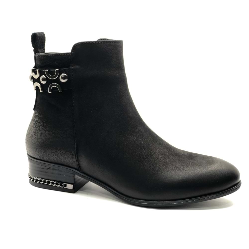 Venüs Adastra Hakiki Deri Düz Kaymaz Taban Ortopedik Kadın Bot