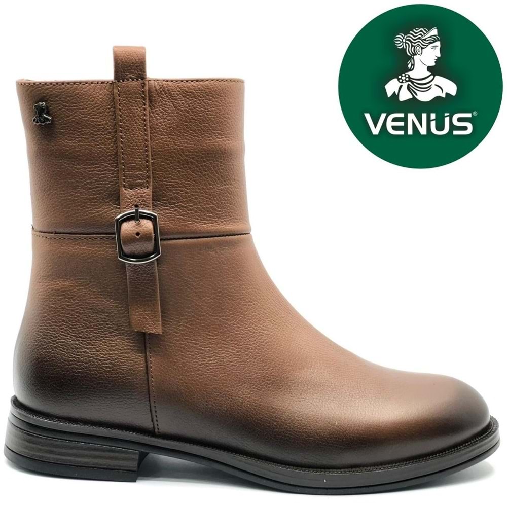 Venüs Harmany Hakiki Deri Düz Kaymaz Taban Ortopedik Kadın Bot