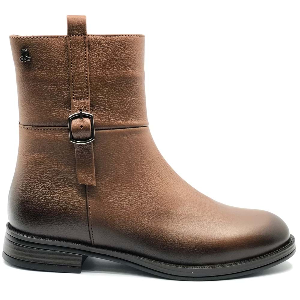 Venüs Harmany Hakiki Deri Düz Kaymaz Taban Ortopedik Kadın Bot