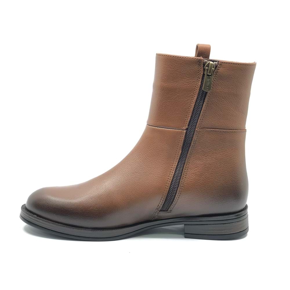 Venüs Harmany Hakiki Deri Düz Kaymaz Taban Ortopedik Kadın Bot