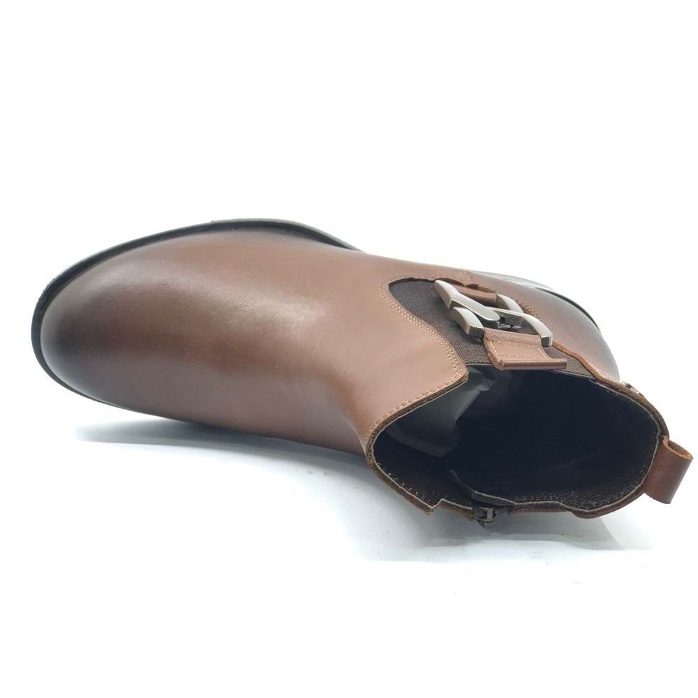 Venüs Apricus Hakiki Deri Düz Kaymaz Taban Ortopedik Kadın Bot