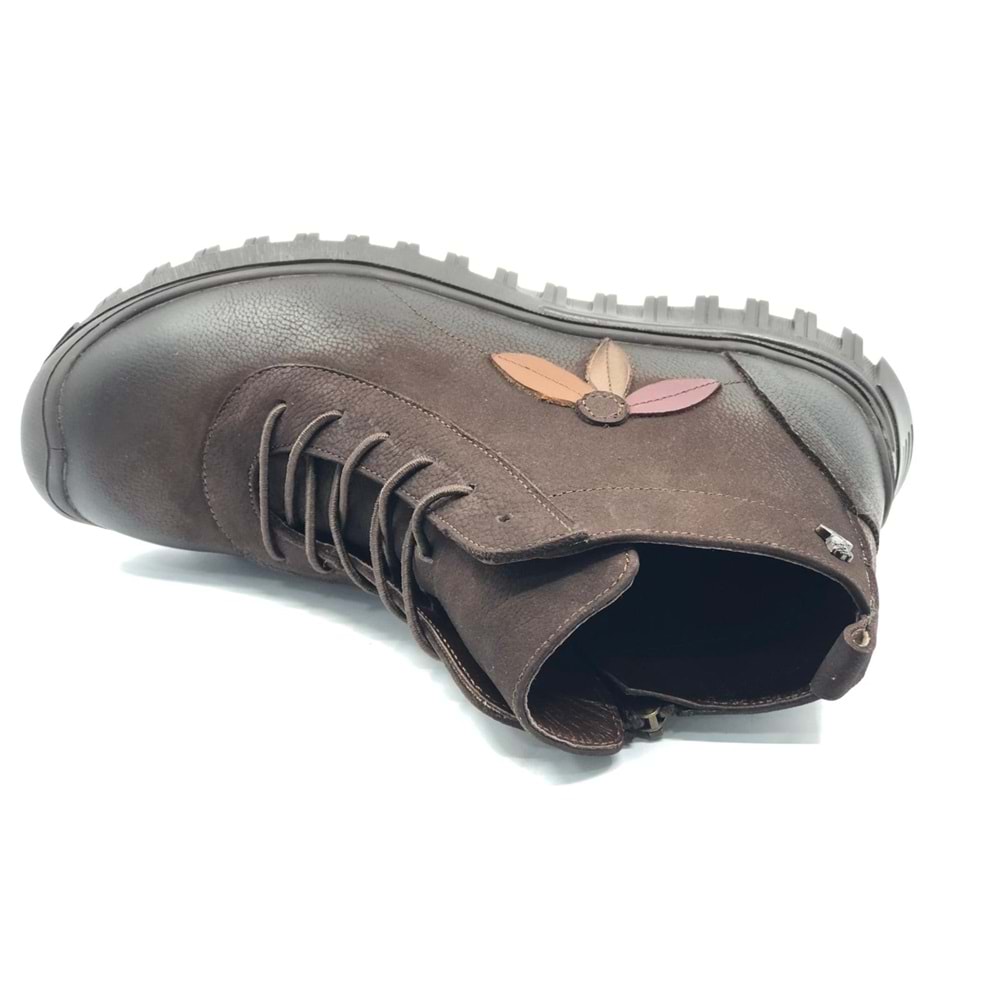 Venüs Punka Hakiki Deri Kaymaz Taban Ortopedik Kadın Bot