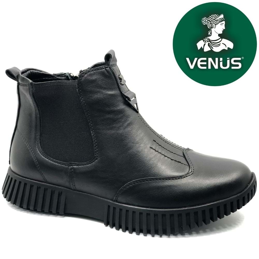 Venüs Turgana Hakiki Deri Düz Kaymaz Taban Ortopedik Kadın Bot