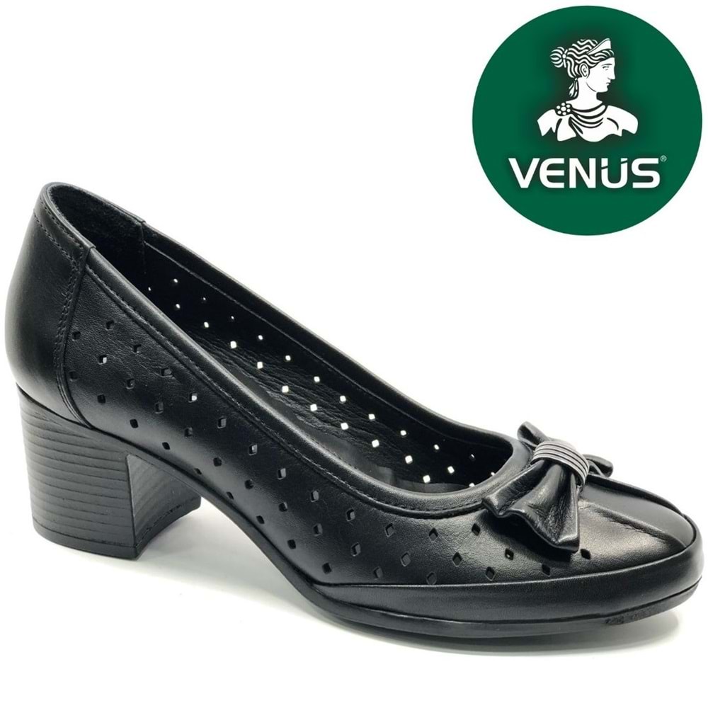 Venüs Scoop Hakiki Deri Kurdela Detaylı Kadın Topuklu Ayakkabı