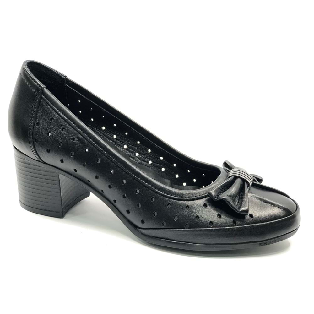 Venüs Scoop Hakiki Deri Kurdela Detaylı Kadın Topuklu Ayakkabı