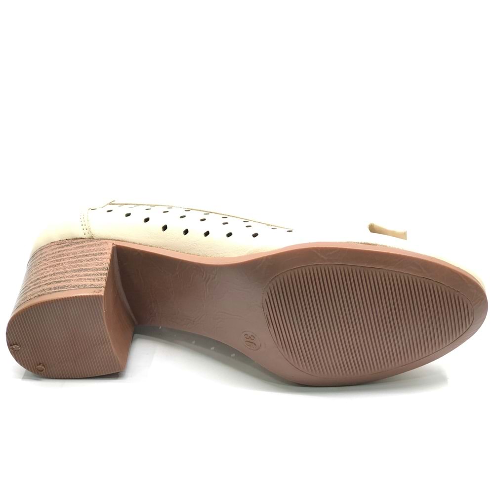 Venüs Scoop Hakiki Deri Kurdela Detaylı Kadın Topuklu Ayakkabı