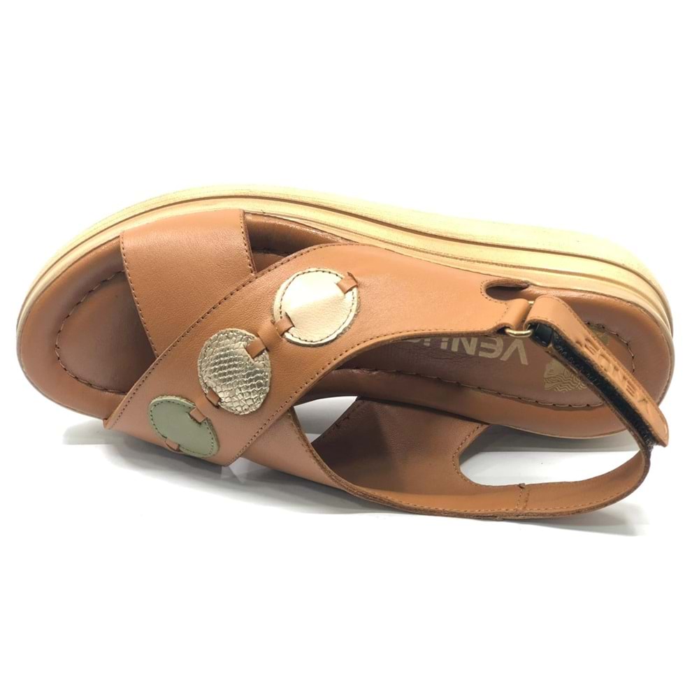 Venüs Hazzel Hakiki Deri Comfort Ortopedik Kadın Sandalet