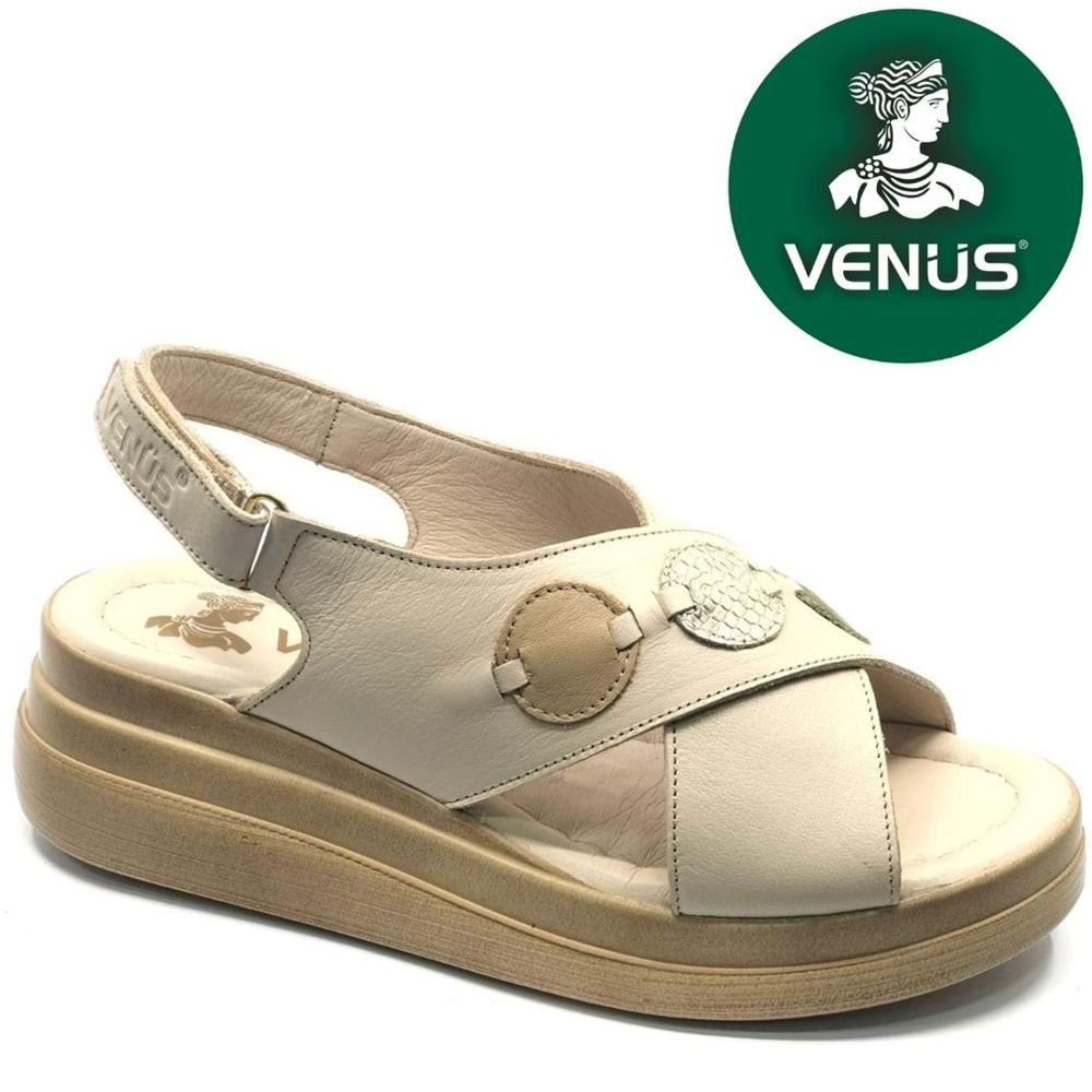 Venüs Hazzel Hakiki Deri Comfort Ortopedik Kadın Sandalet