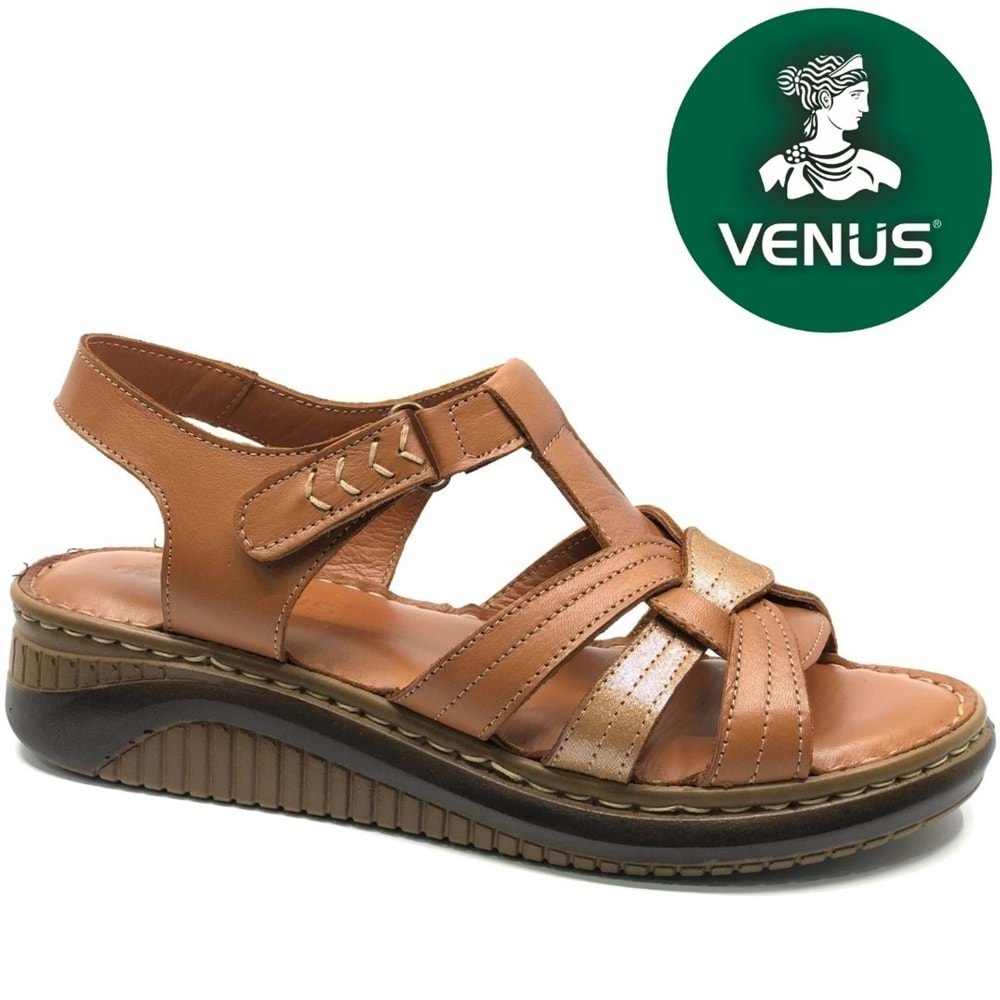 Venüs Andirigulle Hakiki Deri Comfort Ortopedik Kadın Sandalet