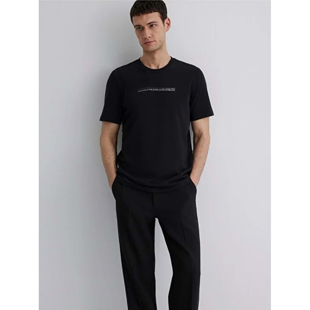 Mavi M0612647-900 Mavi Black Baskılı Tişört Erkek T-Shirt