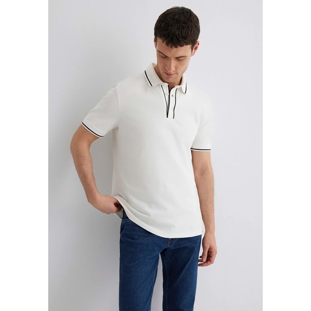 Mavi M0612648-70057 Yaka Detaylı Erkek Polo Yaka Tişört Erkek Tişort