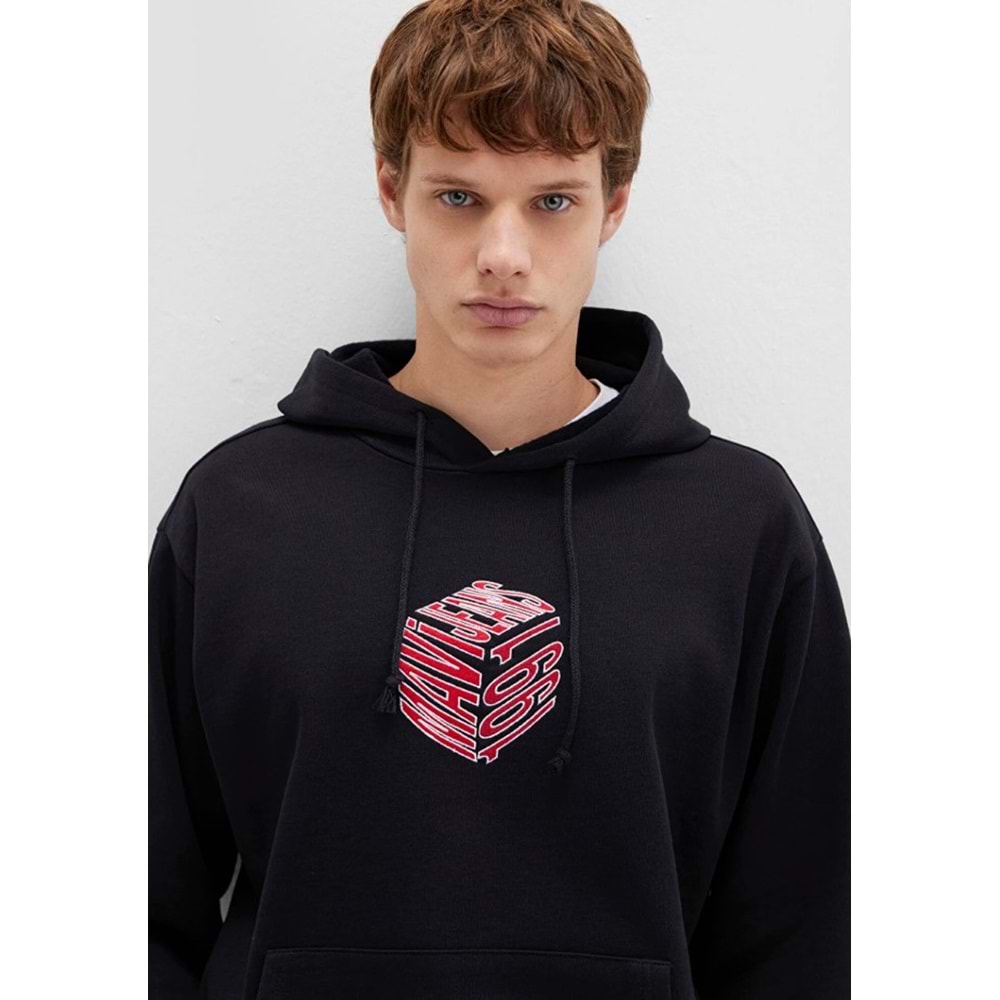 Mavi 0S10397 Baskılı Erkek Kapüşonlu Sweatshirt