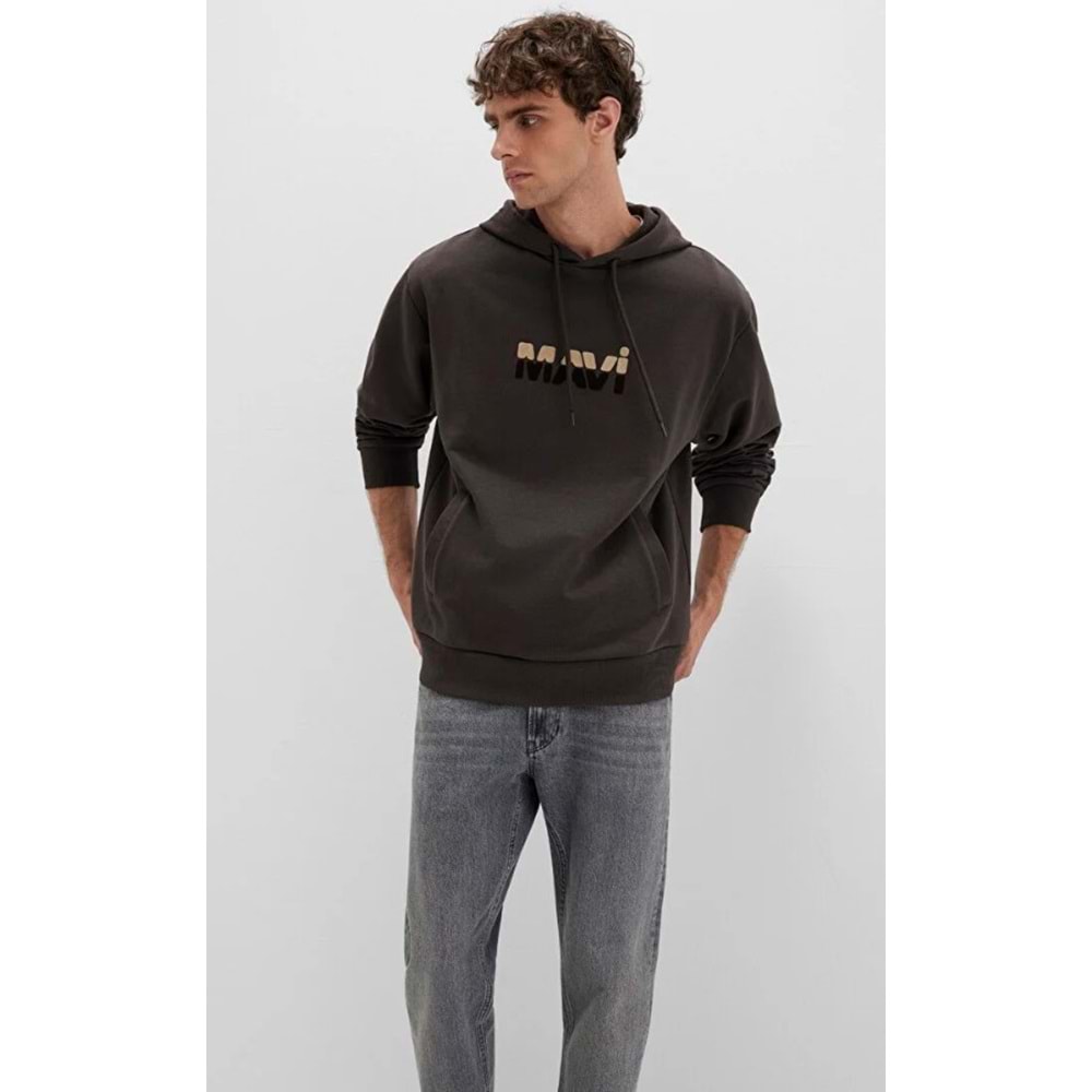 Mavi 0S10395-70219 Logo Baskılı Kapüşonlu Erkek Sweatshirt