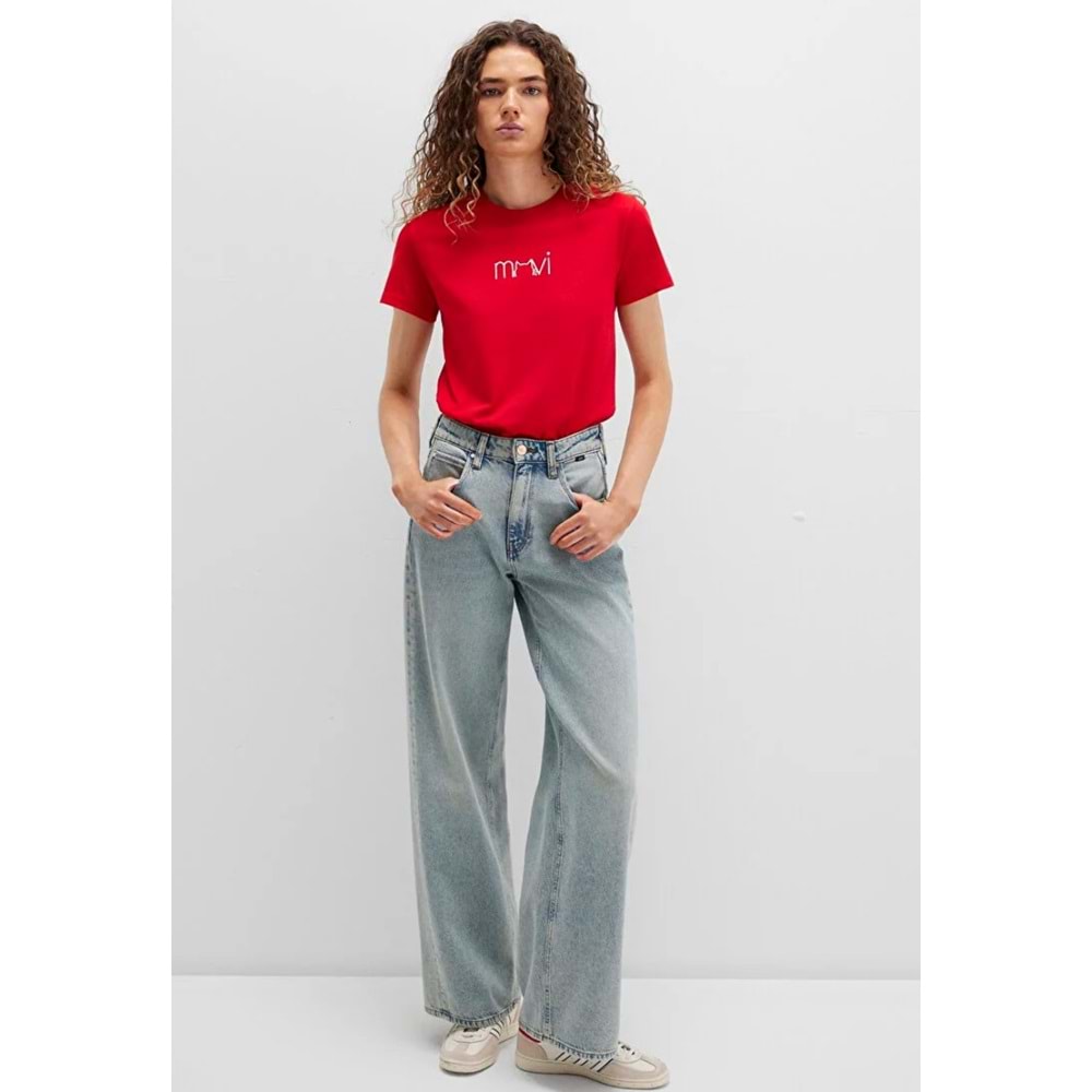 Mavi M1613387-82054 Kedi Baskılı T-Shirt Kadın Tişört