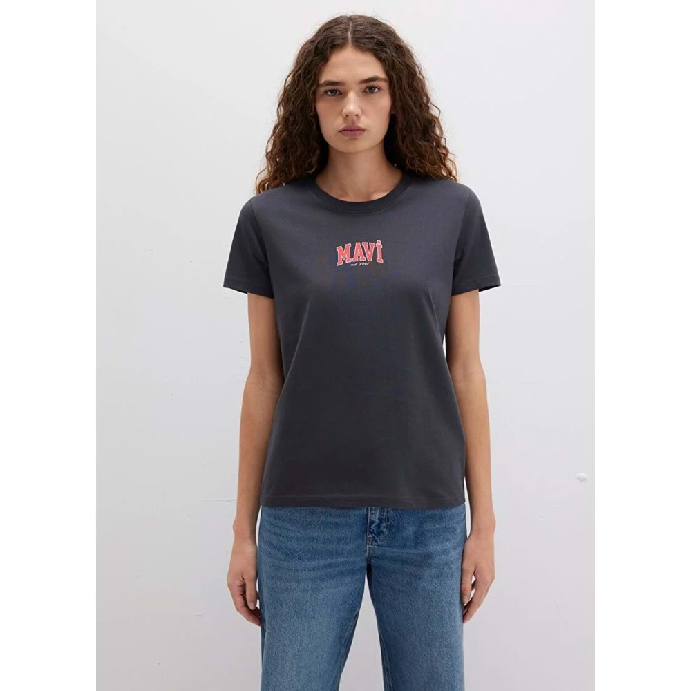 Mavi M1613412-70087 Mavi Logo Baskılı Tişört T-Shirt Kadın Tişört